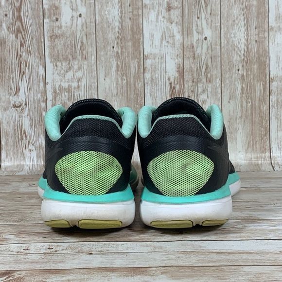 Nike Flex 2016 RN Athletic Running Lace Up Shoes Black Blue Women's Size 9.5 - Picture 7 of 8